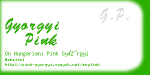 gyorgyi pink business card